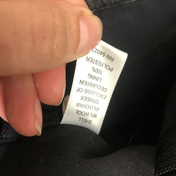 Banana REPUBLIC Martin Fit‎ Stretch Wool Black Flare Lined Pants Sz 2 - Picture 10 of 10